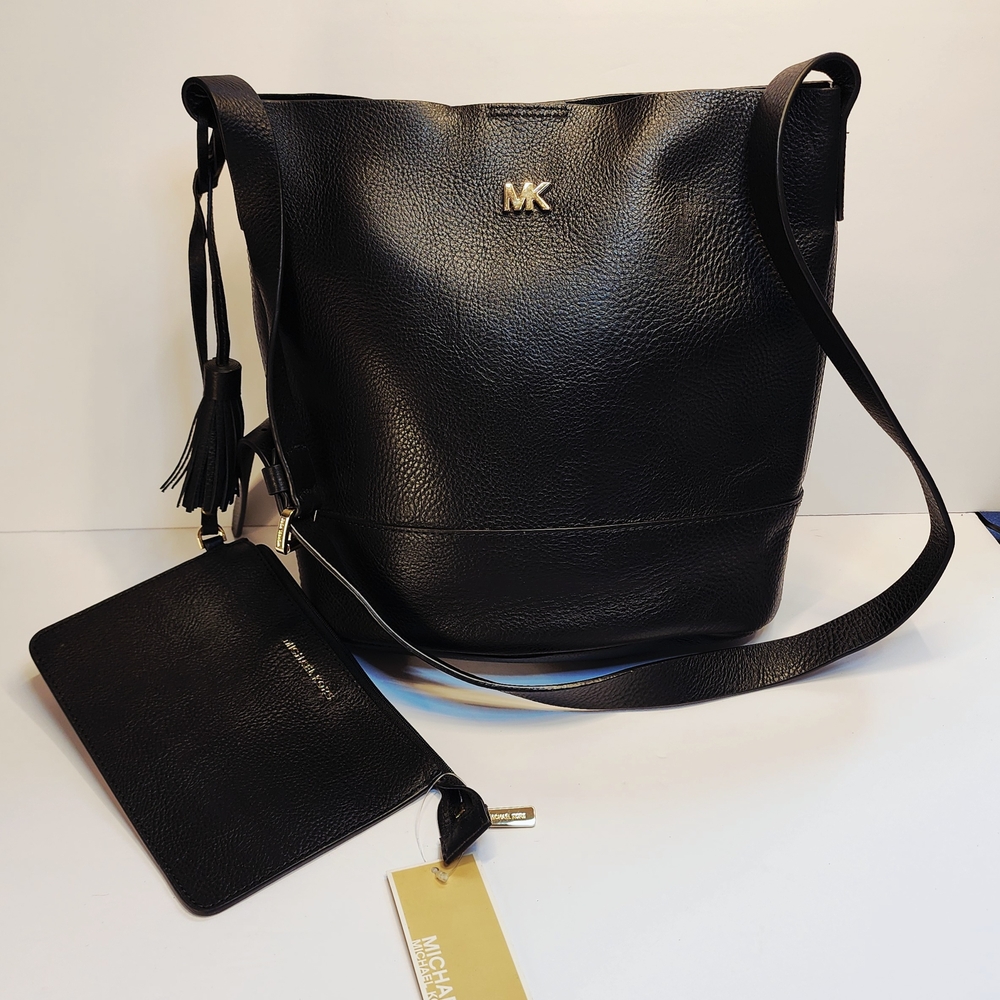 Michael Kors Black Leather Shoulder Bag